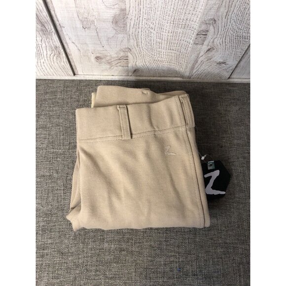Horze Pants - Womens Horze Equestrain Ella Tan Pull On Knee Patch Breeches Pants Size 26
